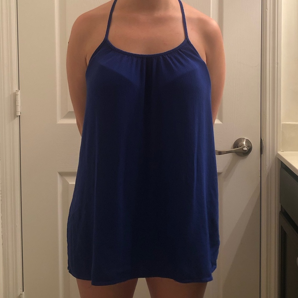 Blue cover up dress